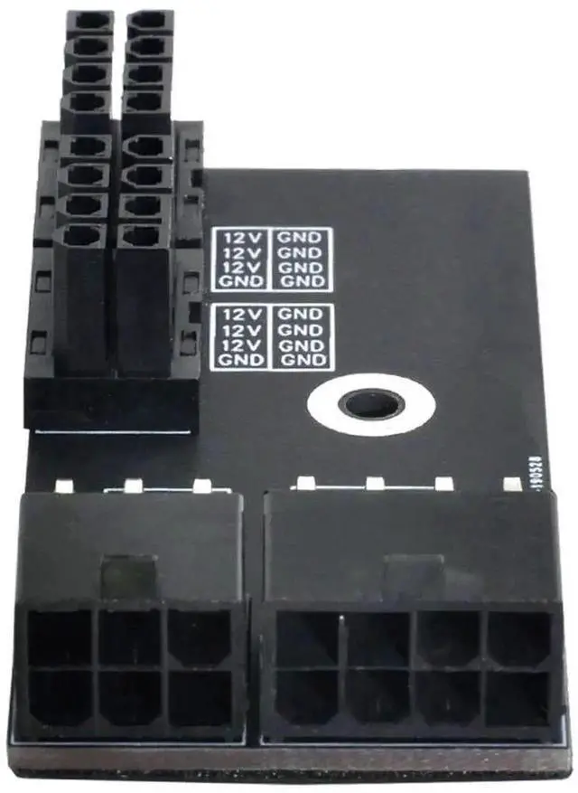 Alt view image 3 of 6 - WRIARICH 180° Right-Angled Dual ATX 8Pin Female to 6+8Pin Male GPU Power Adapter for RTX 3080/3090