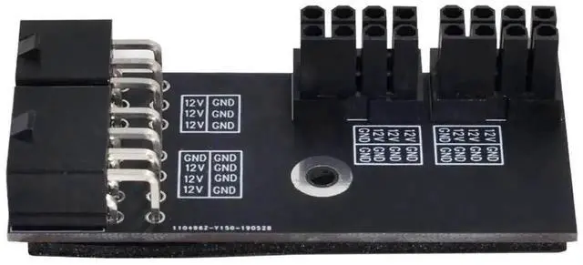Alt view image 5 of 6 - WRIARICH 180° Right-Angled Dual ATX 8Pin Female to 6+8Pin Male GPU Power Adapter for RTX 3080/3090