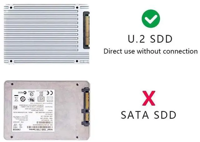 Alt view image 2 of 7 - WRIARICH PCIe 3.0 x4 to SFF-8654 Slimline SAS Adapter Kit, SFF-8654 to SFF-8639 U.2 NVMe PCIe SSD Expansion Card for Desktop & Server Motherboards, Supports Intel 750 P3600 P3700 U.2 Drives