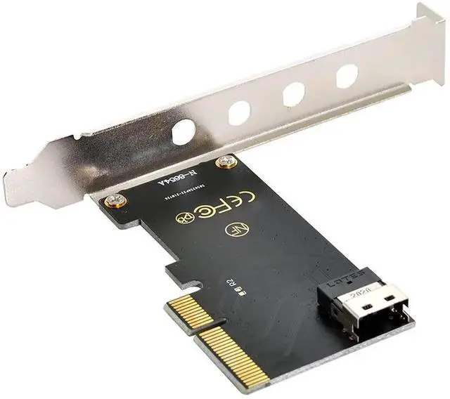 Main image of WRIARICH PCIe 3.0 x4 to SFF-8654 Slimline SAS Adapter Kit, SFF-8654 to SFF-8639 U.2 NVMe PCIe SSD Expansion Card for Desktop & Server Motherboards, Supports Intel 750 P3600 P3700 U.2 Drives