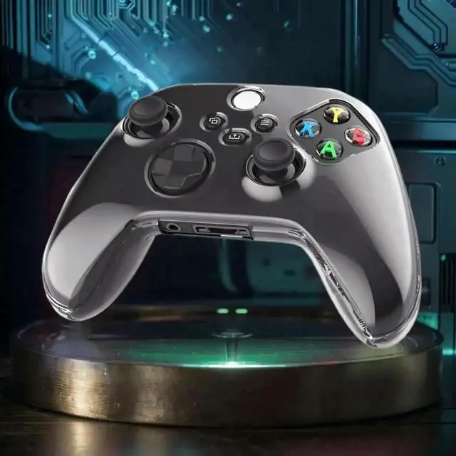Alt view image 3 of 4 - WRIARICH Transparent Shockproof Controller Protective Case with Anti-Slip Texture, Travel Carry Skin Cover Compatible with Xbox Series X/S Gamepad