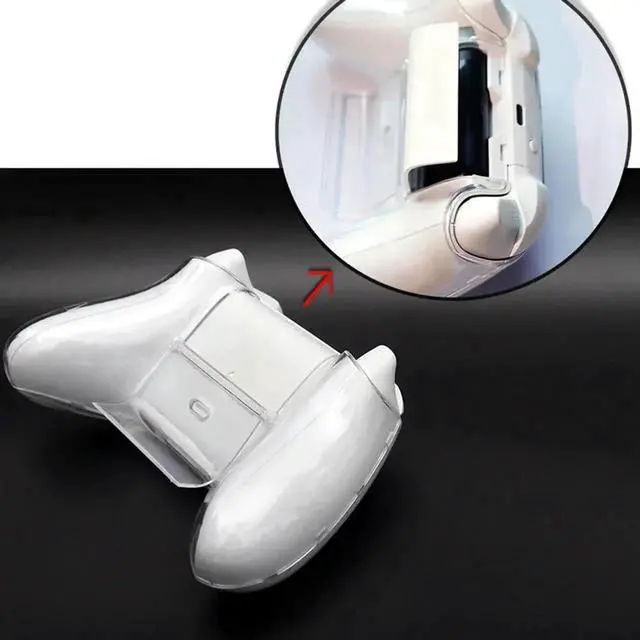 Alt view image 4 of 4 - WRIARICH Transparent Shockproof Controller Protective Case with Anti-Slip Texture, Travel Carry Skin Cover Compatible with Xbox Series X/S Gamepad