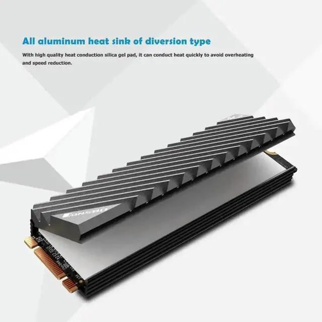 Alt view image 2 of 4 - WRIARICH M.2 SSD Heatsink Cooling Fin with Thermal Pad, SSD Solid State Drive Cooler Radiator for Desktop PC