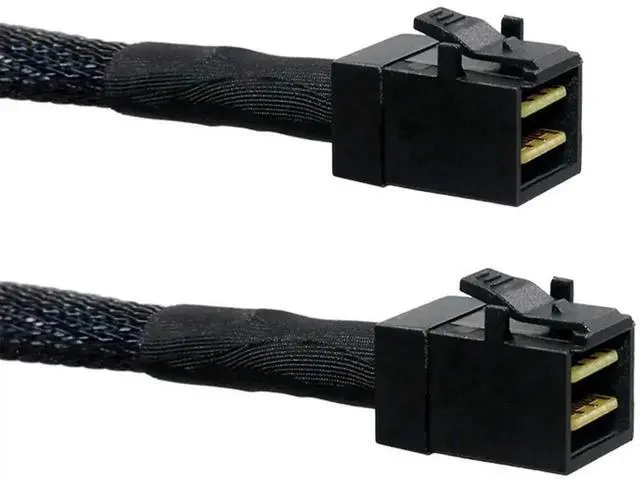 Alt view image 2 of 5 - WRIARICH 3.3FT/1M SFF-8643 Male to Male Internal Mini SAS HD Cable, 12Gbps Shielded Server Interconnect Wire for PCIe RAID Controller, NVMe Hot-Swap Backplane & SAS/SATA HDD SSD RAID Array