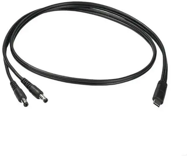 Alt view image 2 of 3 - WRIARICH 60W USB-C to Dual 5.5×2.5mm DC Power Cable, 20V PD Type-C Male to Double 5.5x2.5mm Male Charging Cord for Laptops & DC Devices