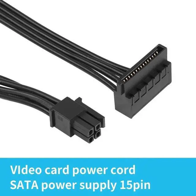 Alt view image 4 of 7 - WRIARICH 40cm ATX Mini 4 Pin to Right Angle 15Pin SATA Female Power Adapter Cable, 2 Pack, for HDD SSD CD Blu-ray Optical Drives