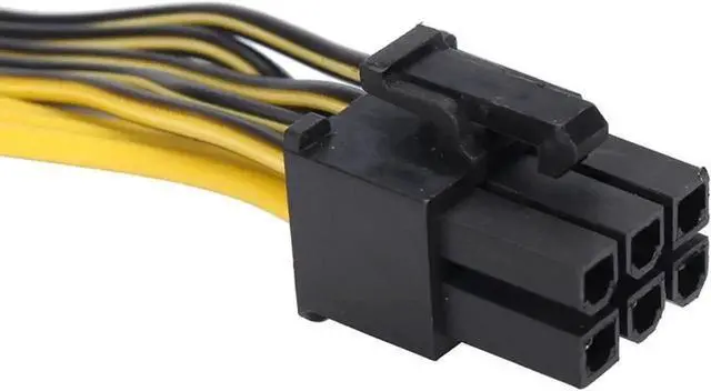 Alt view image 4 of 4 - WRIARICH PCIe 6Pin to 6+2Pin Male to Male Splitter Cable 60CM+20CM for GPU Mining Breakout Board ETH ZEC