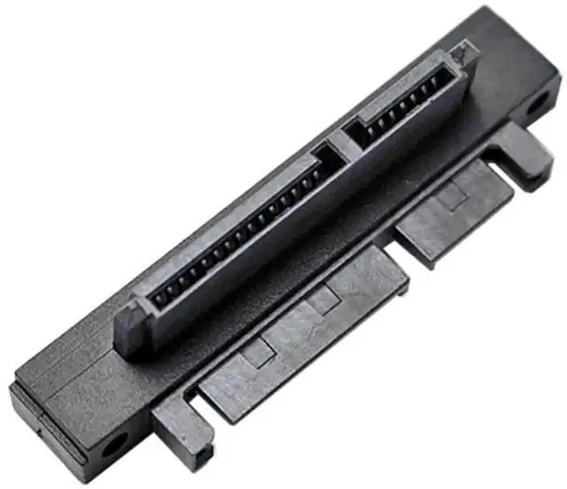 Main image of WRIARICH 90-Degree Downward Angled SATA 22Pin (7+15) Male to Female Extension Adapter, SATA 22P All-in-One Signal & Power Converter for SSD/HDD