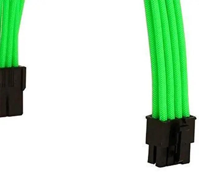 Alt view image 3 of 7 - WRIARICH Green Braided PSU Extension Cable Kit, 18AWG EPS 8Pin + PCIe 8Pin with Cable Combs