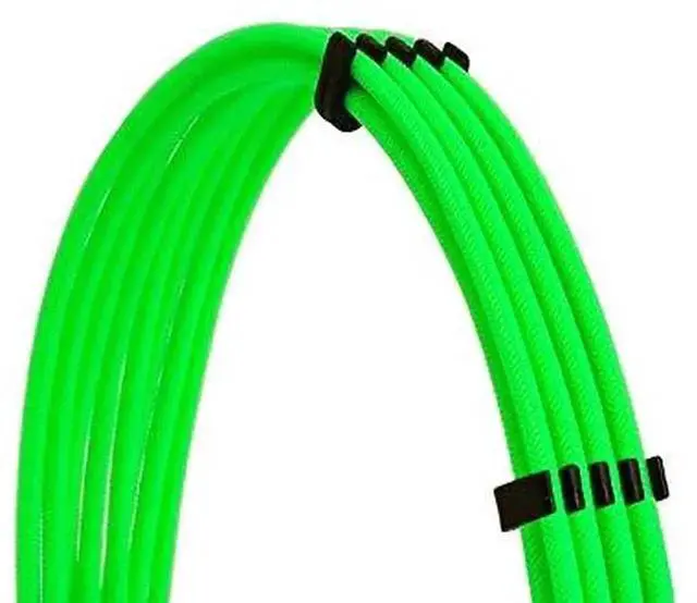 Alt view image 6 of 7 - WRIARICH Green Braided PSU Extension Cable Kit, 18AWG EPS 8Pin + PCIe 8Pin with Cable Combs