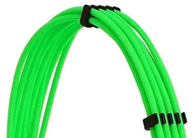 Alt view image 5 of 7 - WRIARICH Green Braided PSU Extension Cable Kit, 18AWG EPS 8Pin + PCIe 8Pin with Cable Combs