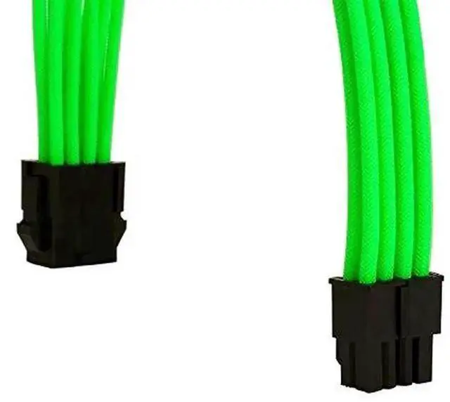 Alt view image 7 of 7 - WRIARICH Green Braided PSU Extension Cable Kit, 18AWG EPS 8Pin + PCIe 8Pin with Cable Combs