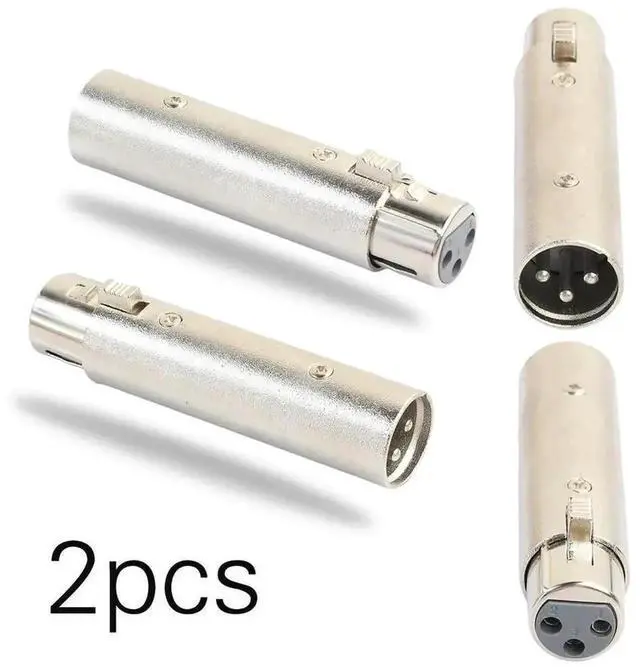Alt view image 3 of 3 - WRIARICH 2 Pack XLR 3Pin Male to Female Phase Reverse Adapter Connectors