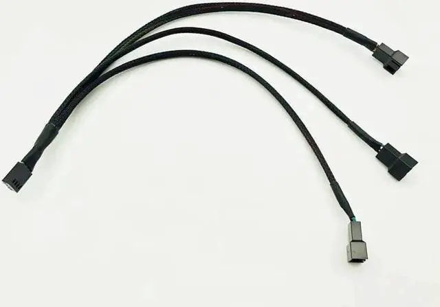 Alt view image 3 of 6 - WRIARICH 5 Pack 1 to 3 4Pin PWM Fan Splitter Cable, 4P Female to 3/4 Pin Adapter for PC CPU Mining Cooling Fans
