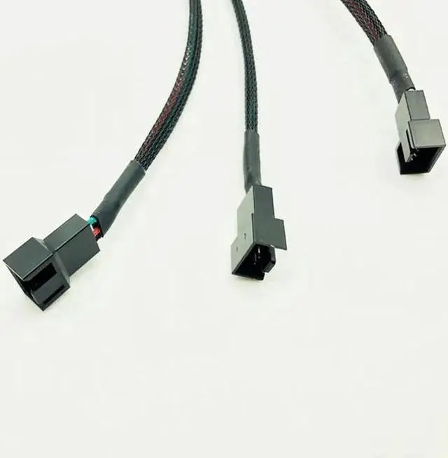 Alt view image 5 of 6 - WRIARICH 5 Pack 1 to 3 4Pin PWM Fan Splitter Cable, 4P Female to 3/4 Pin Adapter for PC CPU Mining Cooling Fans