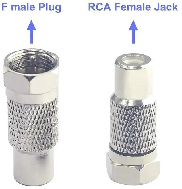 Alt view image 5 of 6 - WRIARICH 2 Pack RCA Female to F-Type Male RF Coax Adapter, Retro Game Console RF Connector Compatible with Atari 2600/7800, Sega, Coleco, Commodore