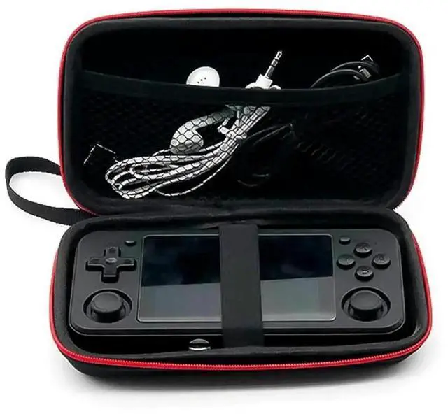 Main image of WRIARICH Zipper Carry Storage Pouch Protective Bag Compatible with RG350M Handheld Game Console, Dustproof Shockproof Travel Case