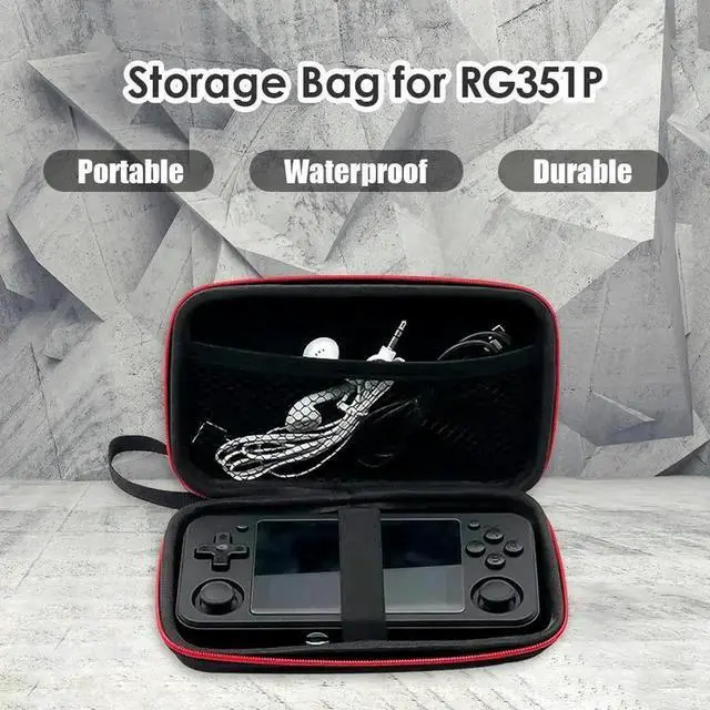 Alt view image 3 of 3 - WRIARICH Zipper Carry Storage Pouch Protective Bag Compatible with RG350M Handheld Game Console, Dustproof Shockproof Travel Case