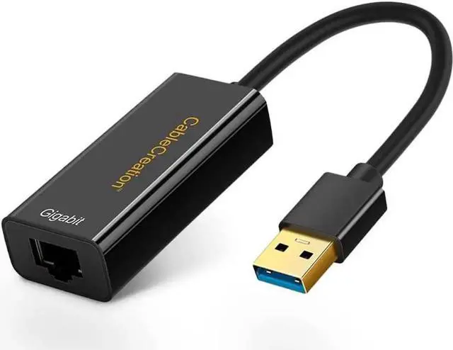Main image of WRIARICH CableCreation USB 3.0 to Gigabit Ethernet Adapter, 10/100/1000 Mbps RJ45 Wired LAN Dongle Compatible with MacBook, Windows Laptops, Surface Pro, Nintendo Switch, Mac Mini & PC