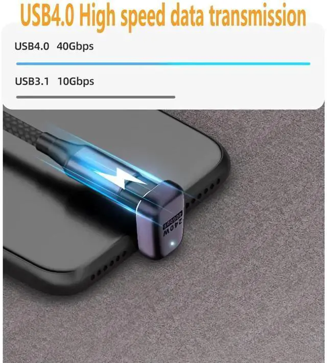 Alt view image 5 of 7 - WRIARICH 2 Pack 180 Degree Flat USB C Adapter, Full Function Type-C Male to Female Extender Support 40Gbps Data, PD 240W Charging & 8K@60Hz Video Output