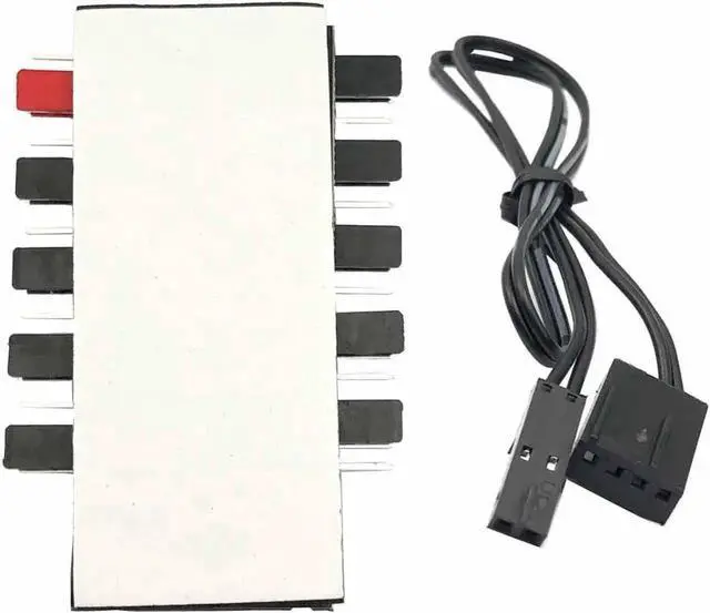 Alt view image 2 of 5 - WRIARICH 1-Pack 10-Way 4Pin PWM Fan Hub, SATA Powered 1 to 10 Fan Splitter with Cable
