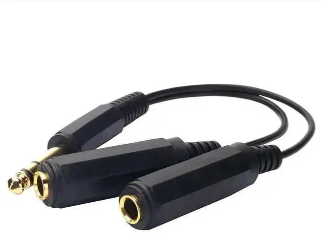 Alt view image 2 of 6 - WRIARICH 6.35mm 1/4 Inch Male to Dual Female Stereo Audio Y Splitter Cable, 1-in-2 Speaker Instrument AUX Extension Converter Cord