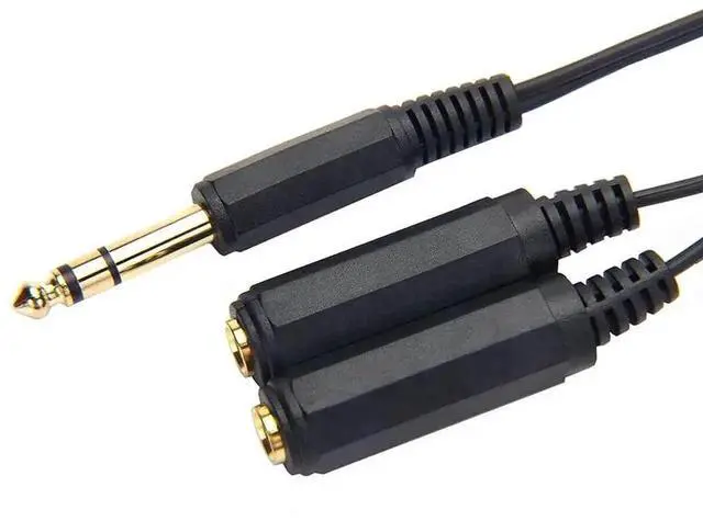 Alt view image 5 of 6 - WRIARICH 6.35mm 1/4 Inch Male to Dual Female Stereo Audio Y Splitter Cable, 1-in-2 Speaker Instrument AUX Extension Converter Cord