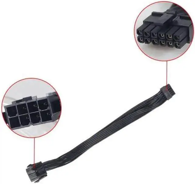 Alt view image 2 of 6 - WRIARICH Dual PCIe 6/8 Pin Female to Mini 12 Pin Male GPU Power Cable, Double CPU Connector Adapter Cord Compatible with NVIDIA RTX 3080 RTX 3090 RTX 30 Series Graphics Card