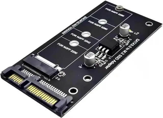 Alt view image 2 of 6 - WRIARICH CX25 M.2 B+M Key SATA to SATA3 Adapter Card, NGFF SATA SSD to 6Gbps SATA Interface Converter
