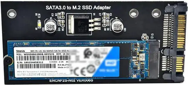 Alt view image 3 of 6 - WRIARICH CX25 M.2 B+M Key SATA to SATA3 Adapter Card, NGFF SATA SSD to 6Gbps SATA Interface Converter