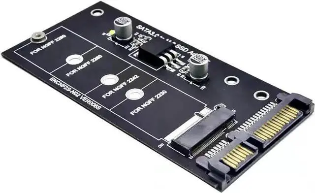 Alt view image 5 of 6 - WRIARICH CX25 M.2 B+M Key SATA to SATA3 Adapter Card, NGFF SATA SSD to 6Gbps SATA Interface Converter