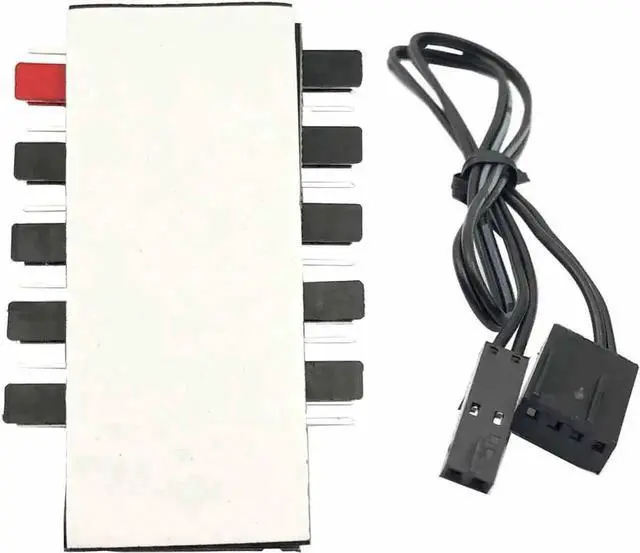 Alt view image 2 of 5 - WRIARICH 1-Pack SATA Powered 1-to-10 4Pin PWM Fan Hub PCB Splitter Cable for PC Cooling Fans