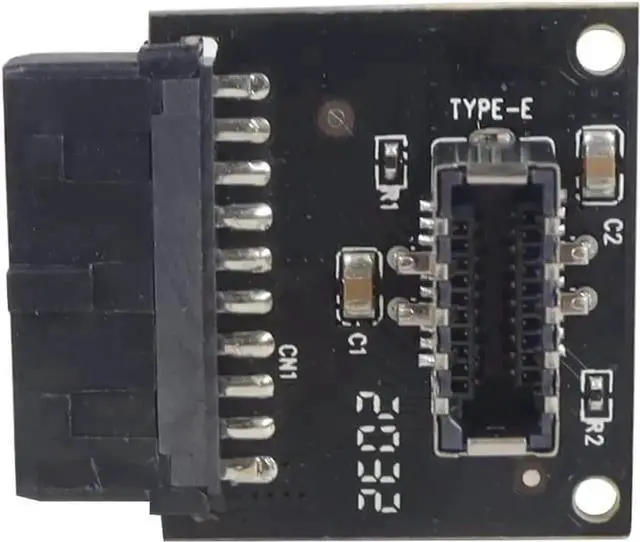 Alt view image 2 of 5 - WRIARICH USB 3.1 Front Panel Socket to USB 3.0 20Pin Header Cable, 20P USB to Type-E Connector Adapter for Motherboard, Black 1 Pack