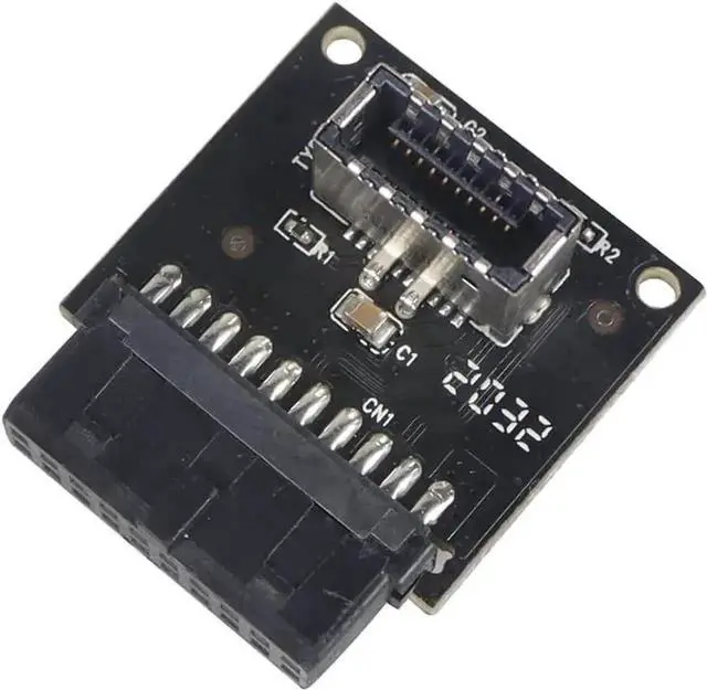 Alt view image 3 of 5 - WRIARICH USB 3.1 Front Panel Socket to USB 3.0 20Pin Header Cable, 20P USB to Type-E Connector Adapter for Motherboard, Black 1 Pack