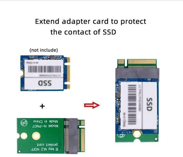 Alt view image 5 of 7 - WRIARICH M.2 2230 to 2242 NGFF B-Key Extension Adapter Card for SATA SSD & LTE Module