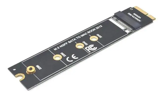 Alt view image 2 of 6 - WRIARICH M.2 NGFF SATA SSD Riser Adapter Card for 2012 MacBook Air A1465 A1466 (Adapter Only)