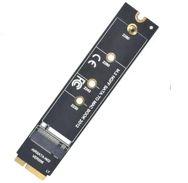 Alt view image 3 of 6 - WRIARICH M.2 NGFF SATA SSD Riser Adapter Card for 2012 MacBook Air A1465 A1466 (Adapter Only)
