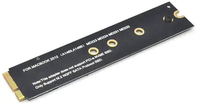 Alt view image 4 of 6 - WRIARICH M.2 NGFF SATA SSD Riser Adapter Card for 2012 MacBook Air A1465 A1466 (Adapter Only)