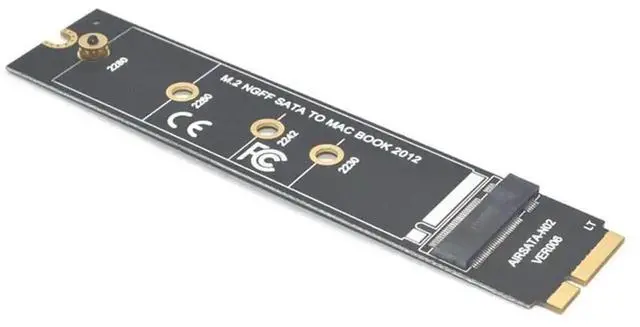 Alt view image 5 of 6 - WRIARICH M.2 NGFF SATA SSD Riser Adapter Card for 2012 MacBook Air A1465 A1466 (Adapter Only)