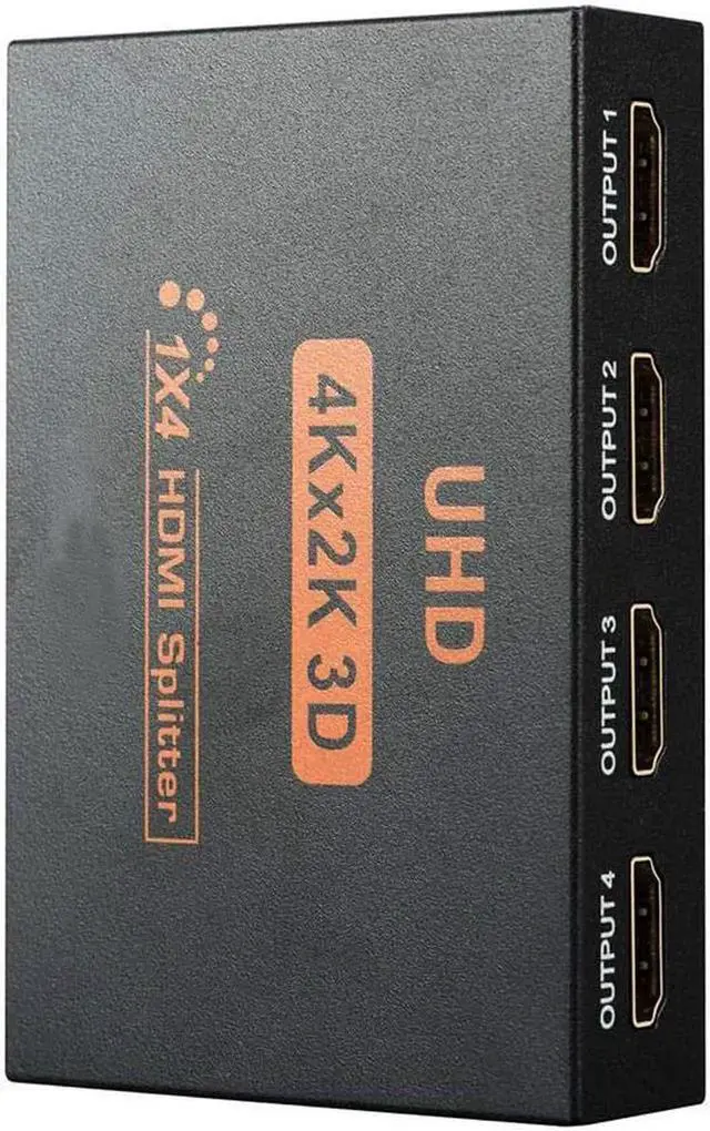 Alt view image 6 of 6 - WRIARICH 1 in 4 Out HDMI Splitter, 4K 2160P 3D HD Audio Video Splitter for Multi-Display Setup