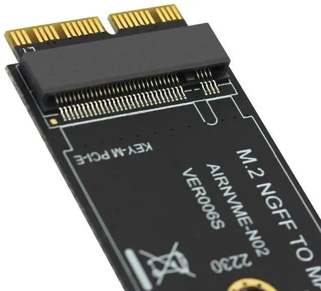 Alt view image 4 of 7 - WRIARICH M.2 M-Key to 12+16Pin SSD Adapter Card, Fits MacBook Air/Pro 20132017 A1465 A1466 A1398 A1502 A1419, Supports 22302280 NVMe SSD