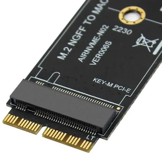 Alt view image 5 of 7 - WRIARICH M.2 M-Key to 12+16Pin SSD Adapter Card, Fits MacBook Air/Pro 20132017 A1465 A1466 A1398 A1502 A1419, Supports 22302280 NVMe SSD