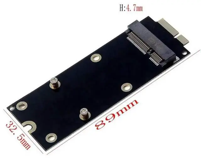 Alt view image 2 of 5 - WRIARICH mSATA to 7+17Pin SSD Adapter Card, Mini PCIe SATA Converter for 2012 MacBook Pro A1425 A1398 MC975 MC976