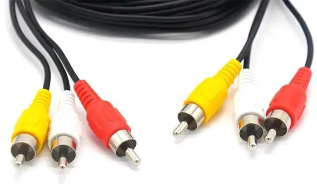Alt view image 3 of 3 - WRIARICH 5FT 3 Male to 3 Male RCA Composite Audio Video Cable, Color Coded Yellow White Red AV Cord for DVD, VCR, Satellite Box, TV