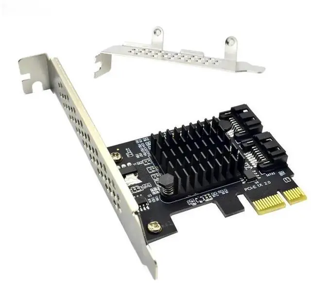Alt view image 2 of 3 - WRIARICH PCIe X1 to 2-Port SATA 3.0 Expansion Card with ASM9125 Chip, 6Gbps PCI Express SATA Controller Adapter for Desktop Hard Drives & SSD Storage Expansion