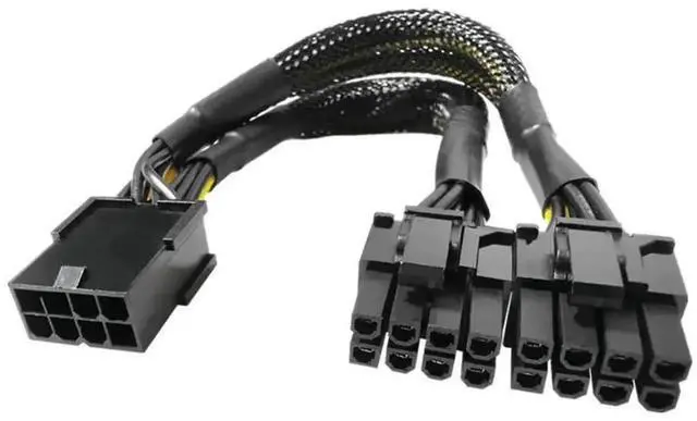 Main image of WRIARICH Pure Copper 8-Pin to Dual 8-Pin GPU Power Splitter Cable, Female to Male Graphics Card Power Extension Adapter Cord