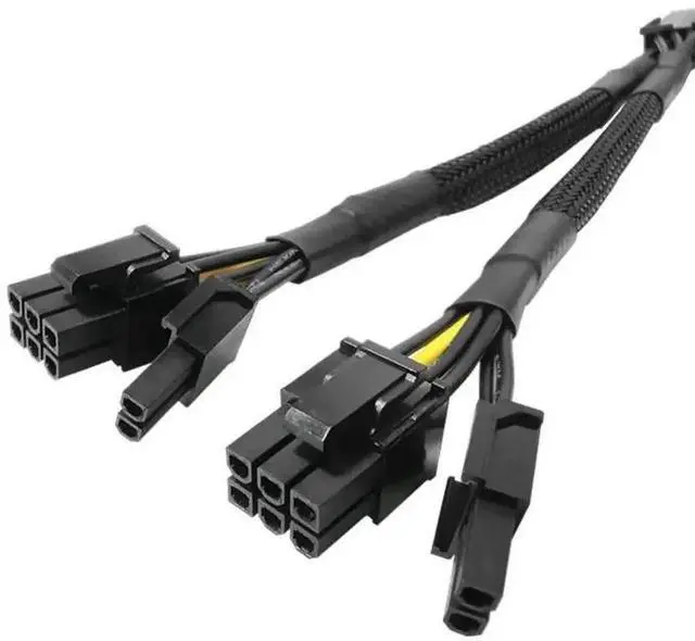 Alt view image 6 of 6 - WRIARICH Pure Copper 8-Pin to Dual 8-Pin GPU Power Splitter Cable, Female to Male Graphics Card Power Extension Adapter Cord
