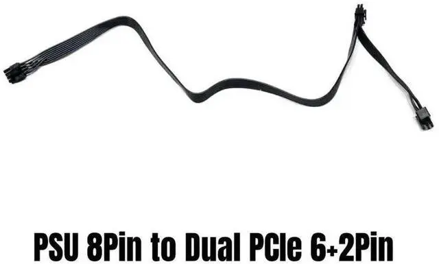 Alt view image 3 of 5 - WRIARICH PCIe 6+2Pin Dual GPU Power Cable, 18AWG Flat Cable for Gigabyte P750GM P850GM P1000GM Gold Modular PSU