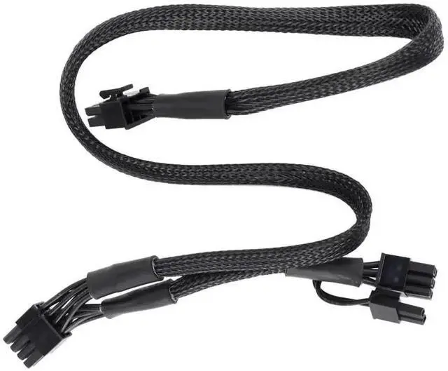 Alt view image 3 of 6 - WRIARICH Sleeved PSU 8Pin to Dual PCIe 8Pin GPU Power Cable Compatible with Gigabyte GP-B700H GP-G750H Modular PSU, 60cm+20cm Branch Length
