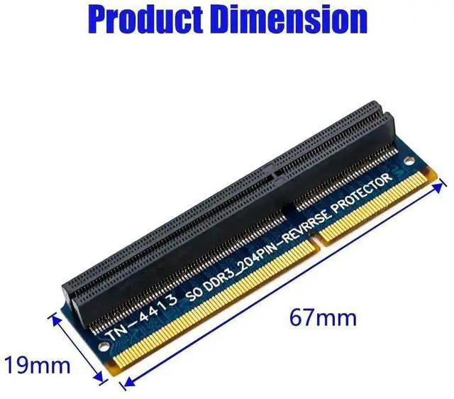 Alt view image 2 of 5 - WRIARICH SO-DIMM 204Pin DDR3 Memory Test Protection Adapter TN4413 RVS Version for Notebook 204Pin RAM Slot